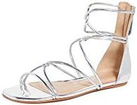 SCHUTZ Women's Fabia Strappy Sandals Silver Size: 5