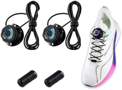 2 Pairs Automatic Lock Shoelaces with Rotating Dial, No Tie Elastic Lacing System for Sneakers Running Shoes Adjustable Quick Fit Closure (Black)