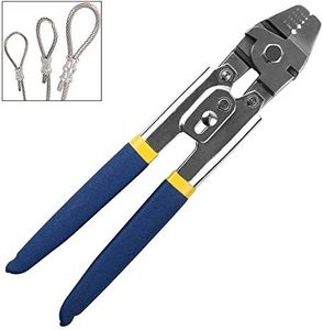 Wire Rope Crimping Pliers Crimping Tools Fishing Line Crimper Fishing Pliers Cable Cutter Press Tool for Wire Rope Sleeves (0.1 mm - 2.2 mm)