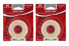 Mueller Golfers Grip Tape, Lightweight, Conforming Elastic Protective Tape, 1 x 5 Yds stretched, 2 rolls