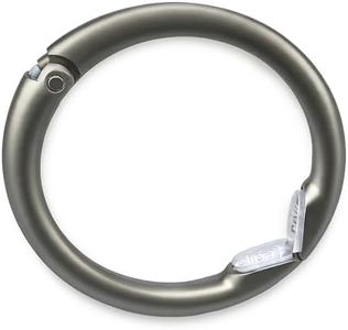 Clipa Bag Hanger - Matte Hematite PVD - The Ring That Opens Into a Hook and Hangs in Just 1/2" of Space, Holds 33 lbs., 3 yr. Warranty