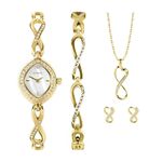 Sekonda Dress Gift Set Ladies 18mm Quartz Watch in Gold with Analogue Display, and Gold Alloy Strap 49057