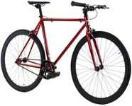 Golden Cycles Fixed Gear Single Speed Bike - Perfect Urban Commuter Bicycle with Front and Rear Brakes - Ideal for Teens and Adults - The Bike Comes in Different Sizes (48cm, Redrum)