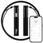 Bisonbody Smart Jump Rope Fitness Skipping Rope with App – 2 Function Modes – Classic 3m Rope & Ropeless Shortballs – Skipping Rope with Fitdays+ App for Seamless Progress Tracking