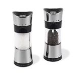 Cole & Mason 6-inch Horsham Salt & Pepper Mill Gift Set - Inverted Salt and Pepper Grinders - Refillable Seasoning and Spice Tools - Adjustable Salt and Peppercorn Grinder Settings - Chrome