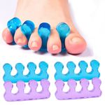 4 PCS Gel Toe Separator, Toe Separators for Nail Varnish Reusable Correctors for Overlapping Toes, Bunions, Hammer Toe, Foot Pain Relief, Pedicure Manicure Nail Art for Men and Women