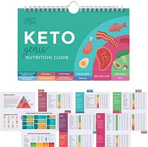 Willa Flare Keto Cheat Sheet Magnets - Easy Reference for 192 Keto Snacks and Foods! Correct Ketogenic Measurements for Your Keto Cookbook - Easy Keto Diet Fridge Guide Plus Extra List of 500 Foods