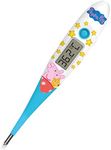 Peppa Pig Digital Thermometer | Oral, Underarm use| Large LCD | 10 Second Reading | Fever Alarm | Flexible Tip | Last Temperature Recall | CE Certified | Calms Kids | Made by Jellyworks