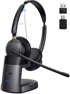 Wireless Headset with Mic for Work, Bluetooth Headset for Calls & Meetings