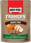 Milk-Bone Farmer's Medley Grain Free Natural Dog Treats, with Real Turkey & Pumpkin, 340g Bags (Pack of 4)