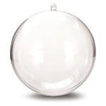 Darice 1105-89 Plastic Ball Ornament, 140mm, Clear