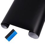 NewL Matte Black Vinyl Wrap Self Adhesive Air Release Bubble - Outdoor Rated for Automotive Use (30cm x 152cm)