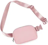 ODODOS Everywhere Belt Bag with Adjustable Strap, Small Waist Pouch Fanny Pack for Workout Running Travelling Hiking, Light Pink