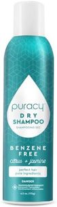 Puracy Natural Dry Shampoo For Women - Plant-Powered Cleansing Volumizing Revitalizing Dry Shampoo As Seen on TikTok, Benzene-Free, Non-Toxic, Oil Absorbing for All Hair Types (Citrus & Jasmine, 6 oz)