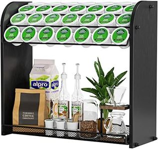 Lixple K Cup Pod Holder for Countertop – Pod Organizer & Coffee Bar Accessory for Home or Office, Easy to Assemble (Black)
