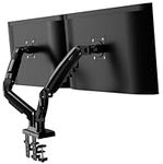 Invision Dual Monitor Arm Desk Mount for 19 to 32 Inch Screens - VESA 75 & 100mm Desk Clamp Stand - Tool Free Height Adjustment with Tilt Swivel Rotate - Increased Load Capacity from 2-9kg (MX400)