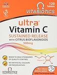 Vitabiotics Ultra Vitamin C Tablets (Ascorbic Acid) Sustained Release with Bioflavonoids - 120 Tablets