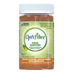 OptiFibre Fibre Gummies with Vitamin D3 for Immune Support, Zero Added Sugar, Orange Flavour, 10 Days Supply for Adults & Kids Age 4+
