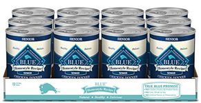 Blue Buffalo Homestyle Recipe Natural Senior Wet Dog Food, Chicken 354g Can (Pack of 12)