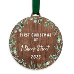 First Christmas at our new home personalised bauble | house xmas tree decoration | housewarming gifts baubles for him her