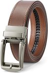 BOSTANTEN Mens Belt Leather Ratchet 1 3/8'' Belt For Men Gift Dress and Casual with Adjustable Buckle, Trim to Fit