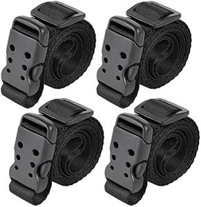 Ayaport Utility Straps with Buckle 40" Quick-Release Adjustable Nylon Straps Black 4 Pack