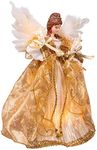 Kurt S. Adler 12-Inch UL 10-Light Gold Angel Treetop Tree Topper, Multi