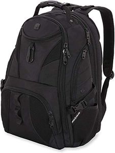 SwissGear 1900 Scansmart TSA 17-inch Laptop Backpack, Black/Black, 19-Inch, 1900 Scansmart Tsa 17-inch Laptop Backpack