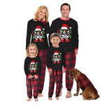 Lenugeo Christmas Matching Family Pyjamas Set Christmas Elk Jumpsuits Xmas PJ Sleepwear Nightwear Sets for Dad Mom Kids, Women, L