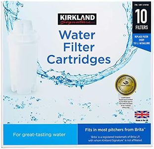 Kirkland Signature Water Filter Cartridges for Brita Pitchers, 10 Refills