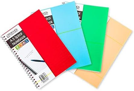 Office Central A5 Lined Sheets Spiral Notebooks, 100 Pages