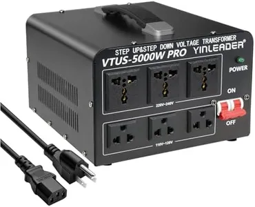 Yinleader 5000W PRO Voltage Transformer Converter Step Up/Down AC 110V/120V to 220V/240V or 220V/240V to 110V/120V Power Converter w/US Standard Power Cord,Circuit Breaker Protection