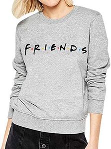 Qrupoad Teen Girls Friends TV Show Oversized Crewneck Fleece Pullover Sweatshirt Tops