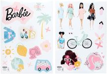 Barbie Wall Decals - Officially Licensed Personalised Kids' Room Wall Stickers, Reusable Playroom, Includes Barbie's Iconic Friends, Letters, Clothing, and Accessories, Girls Bedroom Decor | Paladone