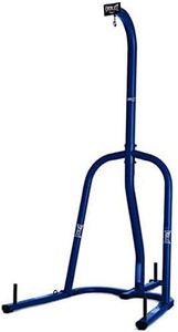 Everlast 100 Pound Capacity Punching Bag Stand Workout Equipment for Kickboxing, Boxing, and MMA Training with 3 Plate Pegs, Blue