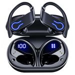 Wireless Bluetooth Earbuds 120H Playtime Bluetooth 5.3 Ear Buds for Sports, Hi-fi Stereo Earphones with LED Display Charging Case, Headphones for Running/Workout Audifonos Bluetooth inalambricos