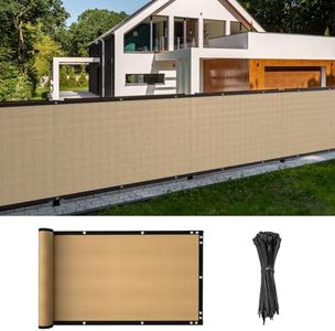 Cliselda 4ft x 50ft Privacy Fence Screen, Sand Fence Covering Privacy with Grommets, Heavy Duty Fencing Mesh Shade Net Cover for Outdoor Yard Wall Garden Backyard Commercial Residential