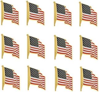 12 American Flag Lapel Pins -The Stars and Stripes Lapel Pin American Pride Flag Pins Made in USA