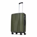 Aristocrat Polypropylene Airpro Check-In 66 Cm(Medium) 8 Wheel Spinners Trolley Bags For Travel Hard Case Luggage, Lightweight Bag With Combination Lock & Robust Trolley With 7 Years Warranty (Green)