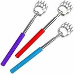 3 x Back Scratchers Portable and Extendable | Bear Claws Style Telescopic Arm Back Scratcher | Retractable Metal Hand Massagers 3 Pack