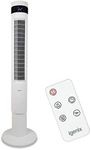 Igenix IGFD6043W Oscillating Digital Tower Fan, 43 Inch, Remote Control, 12 Hour Timer, 3 wind speed settings, Touch button control, Floor Standing for Home & Office, White