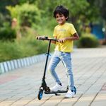 Amazon Brand - Jam & Honey- Kick Scooter for Kids Ages 6-13 Years | Foldable with 3 Adjustable Height | 2 Wheels | BIS Certified | Max Weight Capacity 50kg (Blue)