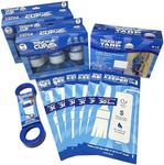 Touch Up Cup Painting Kit - Includes 6 Paint Storage Containers, 1 Painters Tarp, 1 Paint Roller Cleaner Tool, 6 Brush 'n Roller Keepers, As Seen On Shark Tank Products