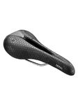 Terry Fly Ti Bicycle Saddle | Bicycle Seat Optimized for Men - Flexible & Comfortable | Multy-Density Foam, Central Relief Zone, Ergonomic Design, Waterproof Black Leather