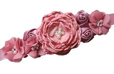 Flowers materniry sash baby shower pregnancy belts for Mom to be (Dusty pink)