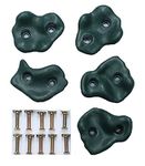 HIKS Plastic Climbing Stones Holds & Grips, Ideal For Climbing Frames, Tree Houses And Kids Climbing Walls (Pack of 5 Grips)