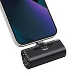 iWALK Mini Portable Charger 4500mAh Ultra-Compact Power Bank Small and Cute Battery Pack Compatible with iPhone 14/13/13 Pro/13 Pro Max /12/12 Pro/12 Pro Max/11 Pro/XR/X/8/Plus，Airpods and More,Black