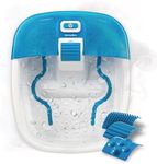 HoMedics Bubble Bliss Deluxe Foot Spa | Massaging Arch, 3 Acupressure Attachments, Splash Guard, Raised Nodes | Creates Bubbles, Improves Circulation, Soothe Tired Muscles, Built-In Storage