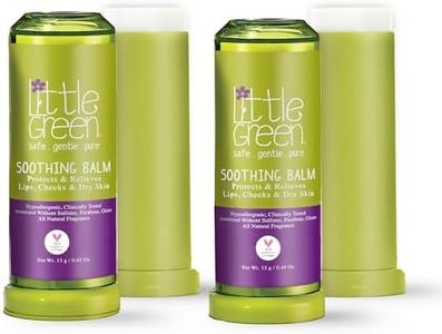 Little Green Kids Soothing Balm, Kids Skincare, Moisturizing Baby Lip Balm for Chapped Lips, Cheeks & Dry Skin, Pack of 2 Sticks, 0.45oz