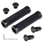 YTOOK Bike Handlebar Grips, Non-Slip Rubber Mountain Bike Grip with Aluminum Lock, BMX Grips and MTB Grips, Professional Lock on Grips for Foldable Pit Bike Urban Bicycles(Black)